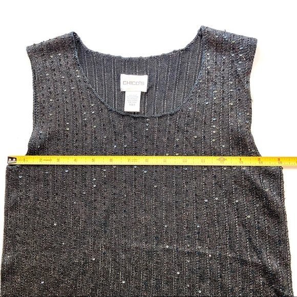 Chico’s Silk Blend Black Sleeveless Blouse Size 0 - Picture 6 of 7